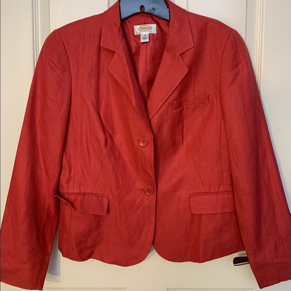 Talbots 10P orange blazer…..EUC!!